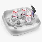 Floating Drink Holders for Pool, Hot Tub, Ocean & River, Drink Floaties to Float Your Beverages for Parties & Beach(Silver)