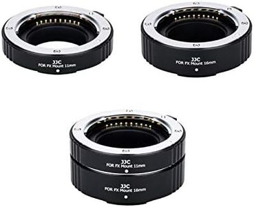 JJC X Mount Auto Focus Macro Extension Tube Set for Fuji Fujifilm X-T50 X-T30 II X-T20 X-T10 X-T5 X-T4 X-T3 X-T2 X-S20 X-S10 X-H1 X-H2 X-H2S X-PRO3 X-E4 X-E3 & More, Replaces Fujifilm MCEX-11 MCEX-16