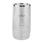 BarCraft Insulated Wine Cooler, Single Bottle, Acrylic with Chrome Detail, 12 x 12 x 23cm, Clear / Steel