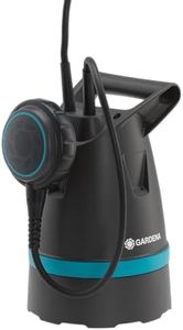 Gardena Pompe submersible eau claire 8600, Acier inoxydable, Noir, Bleu, jusqu'à 8.600 l/h - Flotteur