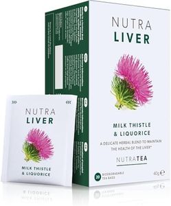 Nutra Tea NUTRALIVER - Liver Support Tea | Liver Detox Tea - Providing a Liver Cleanse, Detox and Repair - Includes Milk Thistle, Turmeric & Fennel - 20 Individually Wrapped Bags - Herbal Tea (1 Pack)