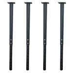 Jahof Adjustable Table Legs 55-90cm, Metal Desk Legs Ø42/38mm with Screws, Telescopic Furniture Legs for Tabletop, DIY Desk, Home, Office, Set of 4 (Black)