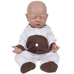 Vollence 18 inch Sleeping Silicone Baby Dolls Girl Weighted 7.4 lb,[NOT Vinyl],Silicone Full Body Reborn Real Life Lifelike Realistic Newborn Soft Babies Gift with Feeding Accessories for Kids Age 3+