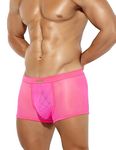 Arjen Kroos Men Sexy Mesh Boxer Briefs Low Rise Stretch Breathable Underwear Boxer