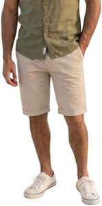 Louis Philippe Men Beige Solid Shorts