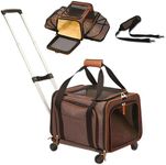 JUSCHIPEXL Cat Carrier with Wheels,