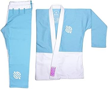 Sanabul Easter Egg Scrambled Brazilian Jiu Jitsu Gi BJJ Gi for Men & Women - BABY BLUE/WHITE, A3