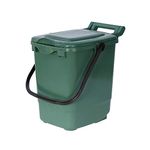 Large Compost Caddy - Green - for Food Waste Recycling (23 Litre) - 23L Plastic Composting Kerbside Bin