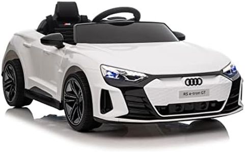 Coche electrico para niños Audi RS Etron de Babycar - Coche electrico niño 12v con Licencia Oficial y Mando a Distancia 2,4 GHz Apertura de Puertas con MP3 (Blanco)