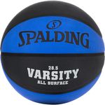 Spalding Varsity All Surface Outdoor Rubber Basketball, Size 6, 28.5-in, Blue/Black