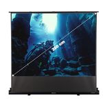 Zebronics Floor Rising Projector Screen, 250 cm (98.5 Inch), 4K Support, 4:3 Aspect Ratio, Wide Viewing Angle, Matte Finish, Black Backing, Durable Metal Housing (PSF100B)