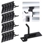 Swpeet 20Pcs 2 Inch Heavy Duty Slatwall Hooks Assortment Kit, Slatwall Accessories Slatwall Panel Hooks Garage Organization Slat Wall Hooks Pegboard Gridwall Hooks Display Hooks for Retail Black