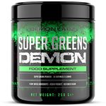 Super Greens Demon – Packed Full of Vegetables and Superfoods, Vegan & Vegetarian Friendly, Superfood Powder with No Artificial Ingredients or Bulking Agents (250g, 50 Servings)