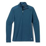 Smartwool Women's Classic All-Season Merino Wool Base Layer Quarter Zip (Slim Fit), Twilight Blue, S