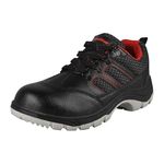 Unistar Men's Safety Shoes - Light Weight, Puncture Resistant, Anti Skid Protection Labour Safety Shoes Black