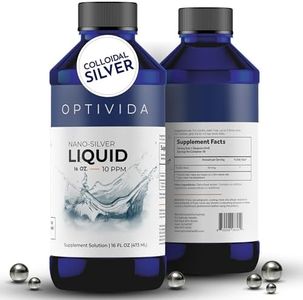 Optivida Health- Nano Silver Liquid for Immune Support, All Natural & Promotes A Healthy Immune System SOL Liquid Solution 10PPM (1 Pack)