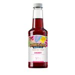 Hawaiian Shaved Ice Syrup Pint, Cherry Flavor, Great for Slushies, Italian Soda, Popsicles, & More, No Refrigeration Needed, Contains No Nuts, Soy, Wheat, Dairy, Starch, Flour, or Egg Products