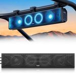 Ehaho 25 Inch UTV Sound Bar,ATV SoundBar Bluetooth with RGB Lighting,Amplified Powersports SXS Sound Bar,Waterproof Golf Cart Sound Bar,UTV Speakers for Marine Polaris RZR Can-Am