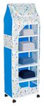 HEGZI Baby Wardrobe for Clothes Multipurpose 6 Shelves, Unbreakable Material, Portable Cloth Storage Rack, Foldable almirah for Clothes, DINOO, Pack of 1, Plastic