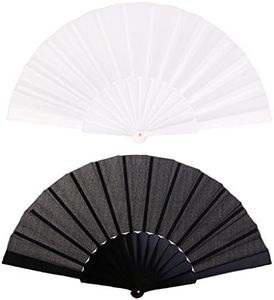 2/pack Vintage and white Hand Fans Japanese Folding Fan