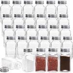 WUWEOT 30 Pack Salt and Pepper Shakers, 100ml Glass Shakers Spice Jar with Metal Lids for Salt, Pepper, Spices, Seasonings, Restaurant & Home Kitchen Supplies