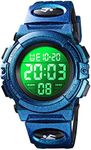 Kid Watch for Boys Girls LED Sports Watch Waterproof Digital Electronic Casual Military Wrist with Camouflage Silicone Band Luminous Alarm Stopwatch Light Blue, 1266 Magic Green, Child, 7 color led watch