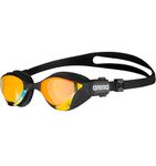 Arena Unisex Adult Cobra Tri Swimming Goggles for Triathlon and Fitness Swipe Anti-Fog Wide Vision Mirror Lens, Yellow Copper/Black