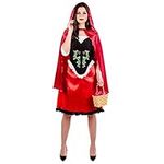 Fun Shack Womens Adult Little Red Hood Costume Women, Book Character Costumes for Women, Fairytale Costume Adult Women - Large