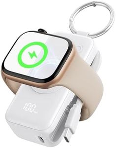 INIU 3-in-1 Portable Charger, Small 5000mah Power Bank with Built-in USB C Cable and Watch Charger, 20W PD Fast Charging Battery Pack, Travel Charger for iPhone 16 15, Apple Watch, etc