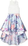 Speechless Girls' High-Low Sleeveless Party Dress, Blue/Lavender, 10