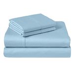 Giza Sheets Cal King Size Giza Dream Sheets–Giza Cotton Sheets–CalKing Sheets–Giza Cotton Sheets–California King Size Giza Dream Sheets–Giza Cotton Bed Sheet Set–Giza Cotton Sheet Set(4 Pcs)(Sky Blue)