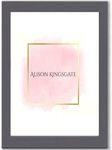 Alison Kingsgate 17x11 Inch Frame Dark Grey Picture Frames - 17x11 Dark Grey Frames With Safe Perspex Front & Wall Mounting - 17x11 Dark Grey Frame - Dark Grey Photo Frame