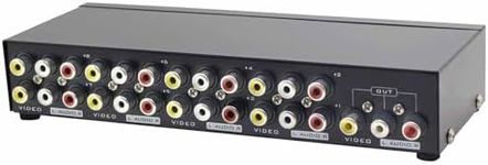 Panlong 8-Way AV Switch RCA Switche