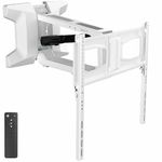 VIVO Motorized TV Wall Mount for 37 to 70 inch Screen up to 77 lbs, Height Adjustable Electric Pull Down Mantel Bracket, White, MOUNT-E-M070R-W