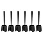 Ikea BOLMEN Black Toilet Brush & Holder - Set of 6