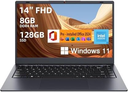 MARGOLAI 14 inch Windows 11 Laptop Computer, 8GB DDR4 RAM 128GB SSD, 4-Core Intel CPU (Up to 2.9GHz), Thin & Portable Notebook PC, WiFi, BT4.2, MS Office 2024