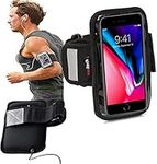 Navitech Black / Silver Neoprene Water Resistant Sports Gym, Jogging / Running Armband Case with “Light Reflection Strip” + “key holder” Compatible With The Apple iPod Touch 1st, 2nd, 3rd, 4th (released 2010), & 5th generation (released 2012) Gen / Gen...