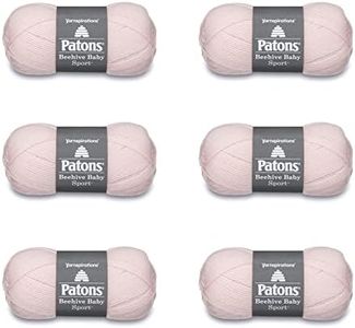 Patons Beehive Baby Sport Precious Pink Yarn - 6 Pack of 3.5oz/100g - Blended Fiber - 3 DK - 359 Yards - Knitting/Crochet