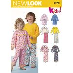 Simplicity Creative Patterns New Look 6170 Toddlers' and Child's Pajamas, A (1/2-1-2-3-4-5-6-7-8)