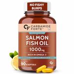 Carbamide Forte Salmon Fish Oil Omega 3 Capsule 1000 mg for Adults- Softgel Capsules 90 Count