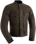 Oxford Men's Hardy 2.0 Dry2Dry Wax Motorcycle Jacket, Khaki, S