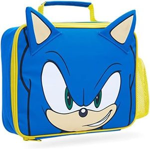 SONIC THE HEDGEHOG Lunch Box Kids Insulated Lunch Bag for Boys (Blu/Giallo)