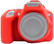 for Nikon D3500 Camera Case,Silicone Rubber Camera Housing Protective Cover Case for Nikon D3500,Red