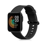 kwmobile Strap Compatible with Xiaomi Mi Watch Lite/Redmi Watch Strap - Replacement Silicone Watch Band - Black