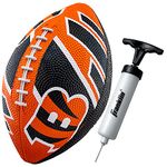 Franklin Sports NFL Cincinnati Bengals Football - Youth Football - Mini 8.5" Rubber Football - Perfect for Kids - Team Logos and Colors!, Black, (70153F16Z)