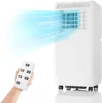 Garvee 8000 Btu Portable Air Conditioners, 3-in-1 Portable AC with 24H Timer & Remote Control, Dehumidifier, and Fan Mode, White