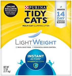 Purina Tidy Cats Light Weight, Low Dust, Clumping Cat Litter, Lightweight Instant Action Multi Cat Litter - 17 lb. Box