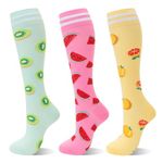 fenglaoda Compression Socks for Women Men 3 Pairs Graduated Compression Support Circulation Socks for Nurses