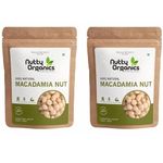 NUTTY ORGANICS Macadamia Nuts - 1 KG | Imported - (Grade A ++ Nuts, Premium Jumbo Size, Imported) (500 GM*2)