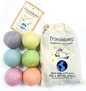 Friendsheep Eco Wool Pet Toy Ball - Cat, Ferret, Small Dog - Fair Trade, Handmade in Nepal, Eco-Friendly - 100% Wool, 6-Pack (Balls x6, Fairy Dust)